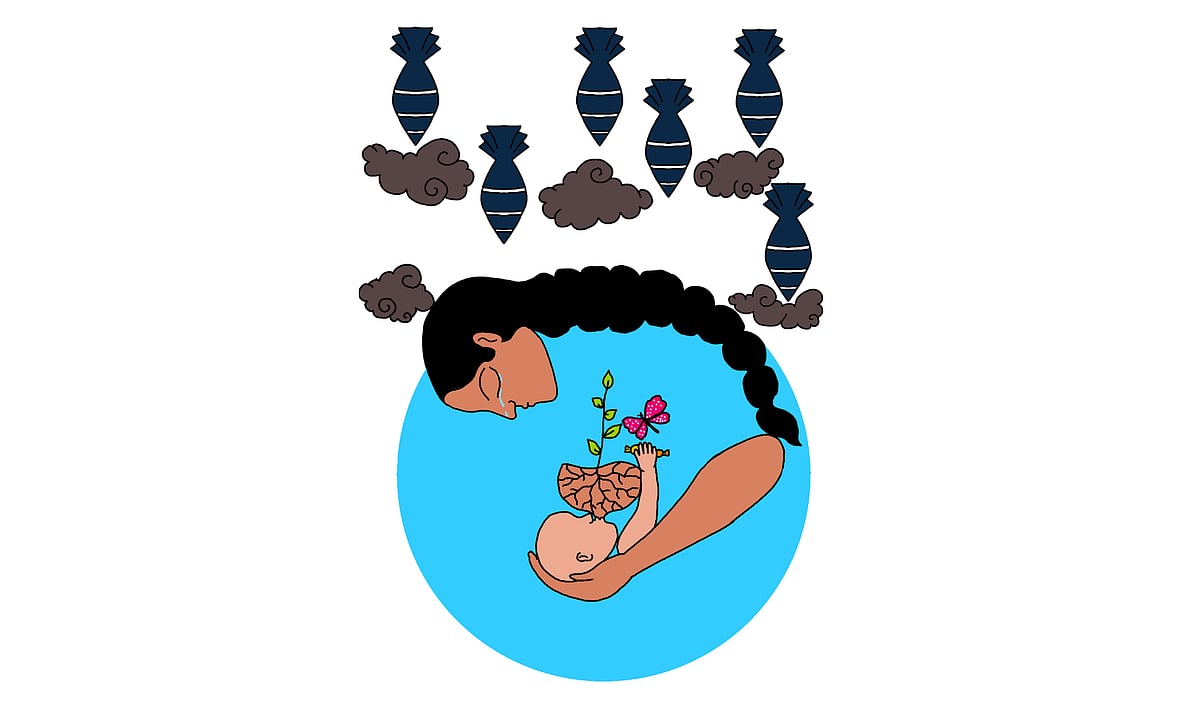 Milking a Burning World | - Artwork by Anupriya