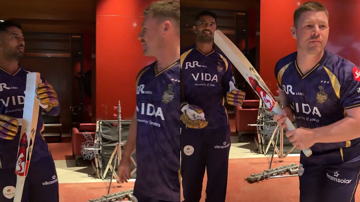 IPL 2026: Tim Seifert Imitates Rahul Tripathi’s Shoulder Shake In Viral KKR Camp Video - X/KolkataKnightRiders