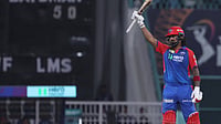  AP Photo : Delhi Capitals' KL Rahul celebrates after scoring fifty runs during the Indian Premier League cricket match between Lucknow Super Giants and Delhi Capitals at Atal Bihari Vajpayee Ekana Cricket Stadium in Lucknow, India, Tuesday, April 22, 2025.