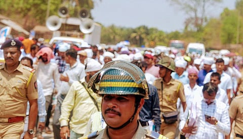 Mango and cashew farmers from the Konkan region stage a protest under the leadership of Raju Shetti of Swabhimani Shetkari Sanghatana, blocking the Mumbai–Goa National Highway from 11 AM on March 23, demanding urgent government action after crop losses caused by erratic weather.