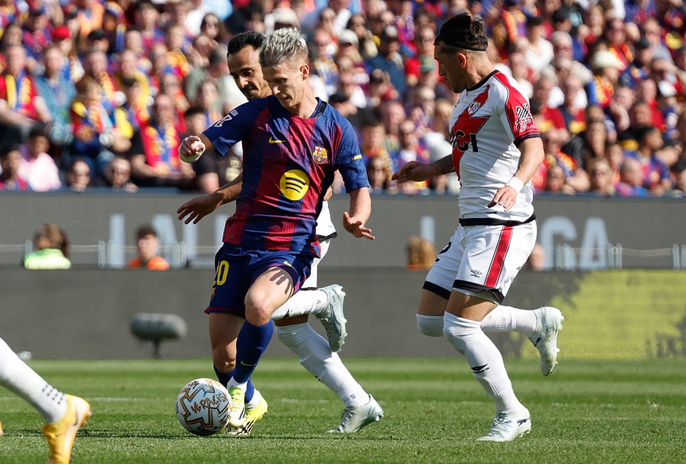 Barcelona vs Rayo Vallecano Spain soccer La Liga match-Dani Olmo