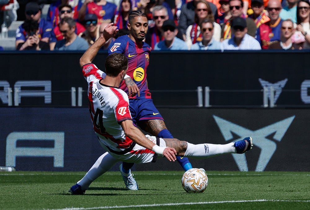 Barcelona vs Rayo Vallecano Spain soccer La Liga match-Pedro Diaz