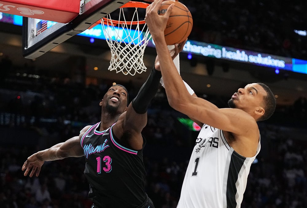 Miami Heat Vs San Antonio Spurs NBA basketball-Bam Adebayo
