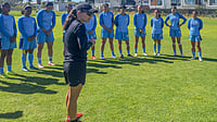 AIFF Not Retaining Senior Women's Coach Amelia Valverde, Wants Indian Successor AIFF : Indian women's team's head coach Amelia Valverde at a training session with the players.