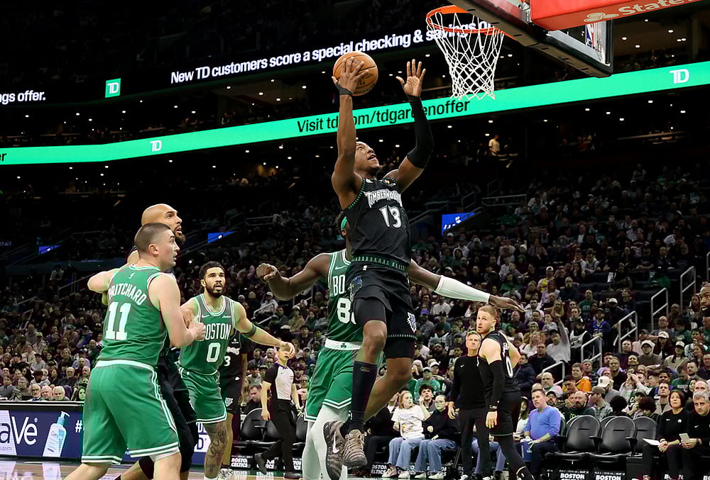 Boston Celtics Vs Minnesota Timberwolves NBA basketball-Ayo Dosunmu 