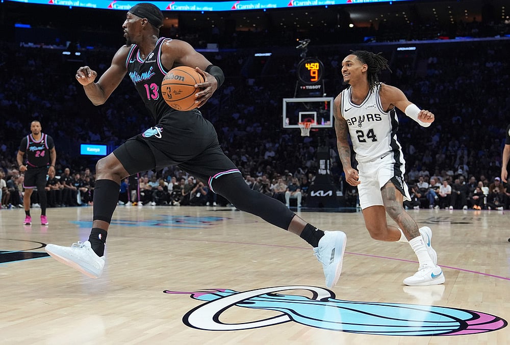 Miami Heat Vs San Antonio Spurs NBA basketball-Bam Adebayo