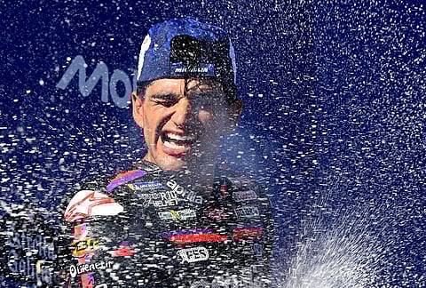 Jorge Martin seen during Stop 2 of the MotoGP World Championship in Goiana, Brazil on March 22, 2026.