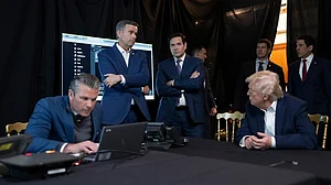 Photo: Molly Riley/The White House via AP : Trump Shifts Blame For Iran Strike, Says Pete Hegseth Led Push For Military Action