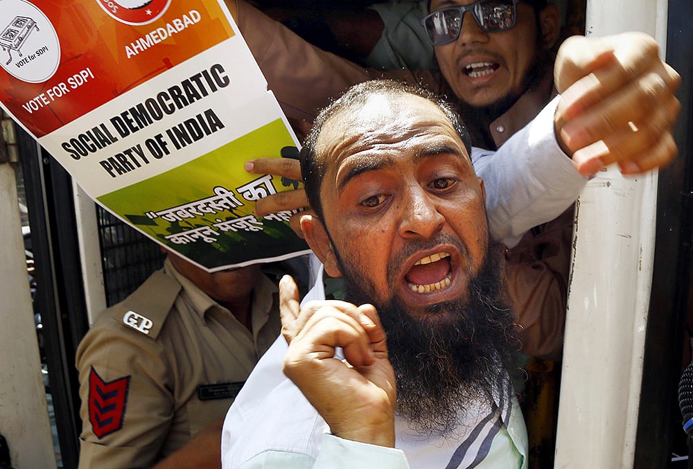 SDPI protest in Ahmedabad