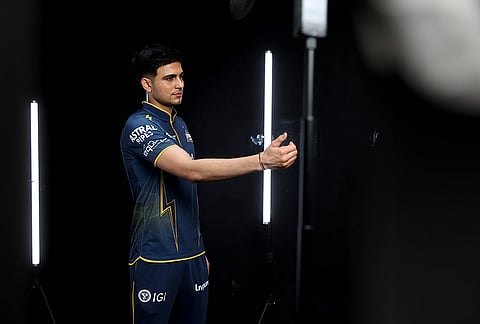 Gujarat Titans captain Shubman Gill poses for a photo in Mumbai ahead of the Indian Premier League 2026 meeting with the Board of Control for Cricket in India.