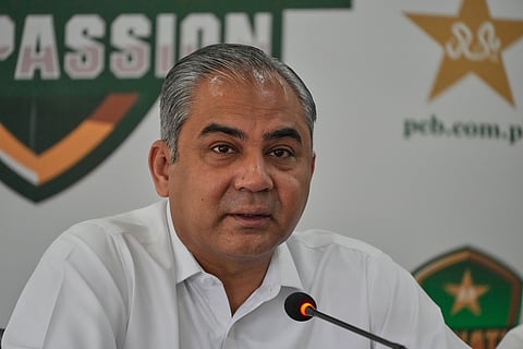Pakistan's Interior Minister and Chairman of Pakistan Cricket Board Mohsin Naqvi speaks during a press conference regarding upcoming Pakistan Super League cricket tournament, in Lahore, Pakistan.