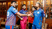 IPL Dispatch: Captains' Meeting Becomes All-Indian Affair; Dhoni's Viral Six Gives CSK Bowler Grief X/Indian Premier League : Indian Premier League team captains (from left) Axar Patel (Delhi Capitals), Riyan Parag (Rajasthan Royals), Ishan Kishan (Sunrisers Hyderabad, interim) and Hardik Pandya (Mumbai Indians) interact in Mumbai ahead of the meeting with the Board of Control for Cricket in India.
