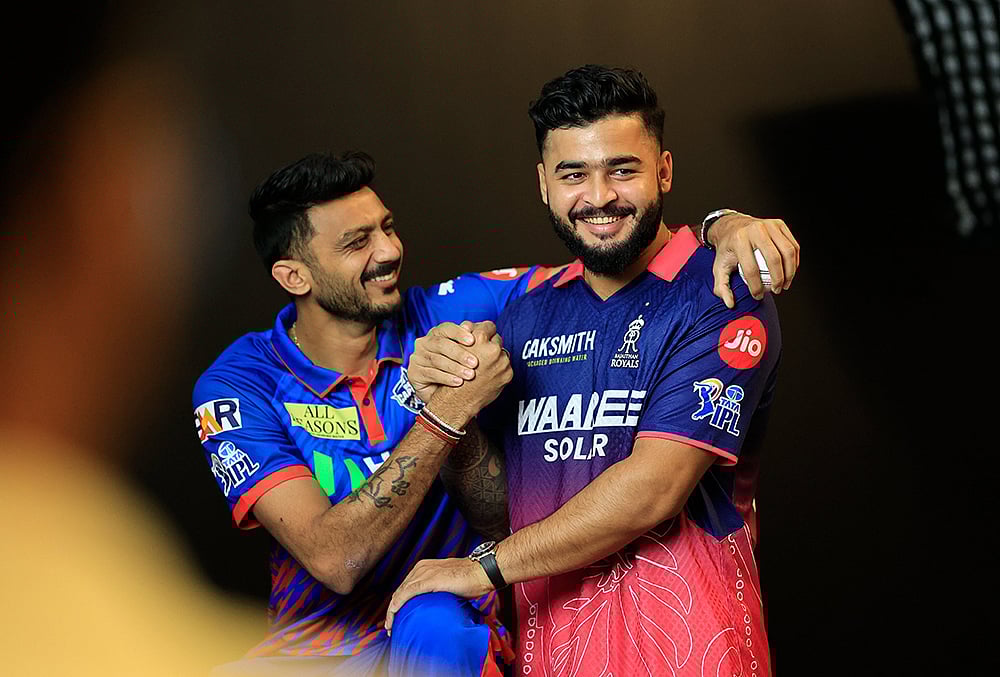 ipl captains photoshoot 2026-Axar Patel, Riyan Parag