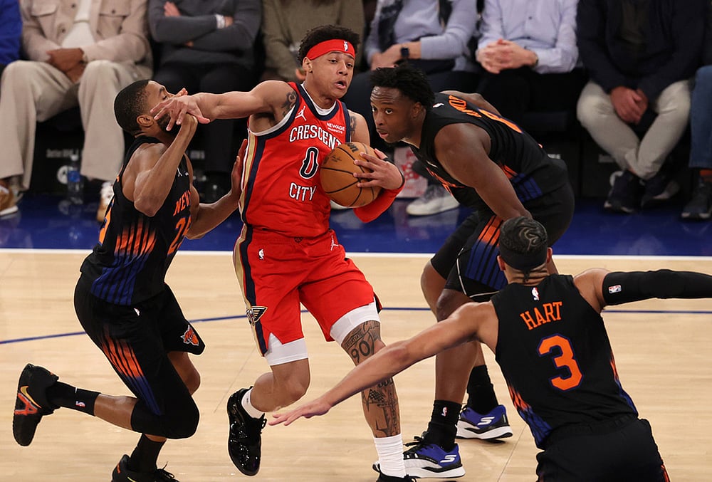 New York Knicks Vs New Orleans Pelicans NBA basketball-Jeremiah Fears