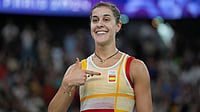 Carolina Marin, GOAT Contender And PV Sindhu's Rio Rival, Retires At 32 File/AP : Spain's Carolina Marin celebrates after defeating Japan's Aya Ohori during their women's singles badminton quarterfinal match at the 2024 Paris Olympics.