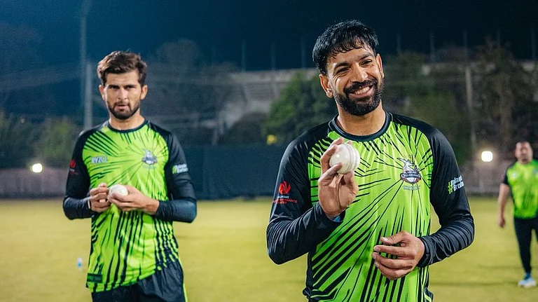 Lahore Qalandars cricketers in training ahead of PSL 2026 season opener against Hyderabad Kingsmen - lahoreqalandars/X