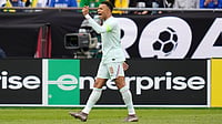 Brazil 1-2 France, International Friendly: Kylian Mbappe Inspires 10-Man Les Blues To Gritty Win Over Selecao (AP Photo/Charles Krupa) : Kylian Mbappe of France gestures during the international friendly soccer match between Brazil and France in Foxborough, Mass, Thursday, March 26, 2026