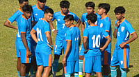 Sportzworkz/YouTube : India players in action during the SAFF U20 Championship match against Pakistan on March 26, 2026.