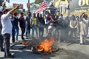 IMAGO : Members of Tribal organisations during Jharkhand Bandh protest Ranchi,