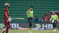 thePSLt20/X : Haris Rauf celebrating a wicket during Lahore Qalandars vs Hyderabad Kingsmen PSL 2025-26 match at Gaddafi Stadium. 