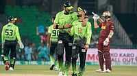 thepslt20/x : Shaheen Shah Afridi helping his Lahore Qalandar teammates during PSL 2026 clash against Hyderabad Kingsmen. 