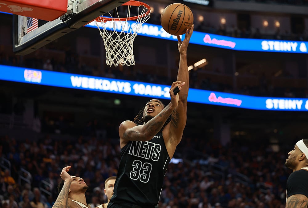 Golden State Warriors Vs Brooklyn Nets NBA basketball-Nic Claxton