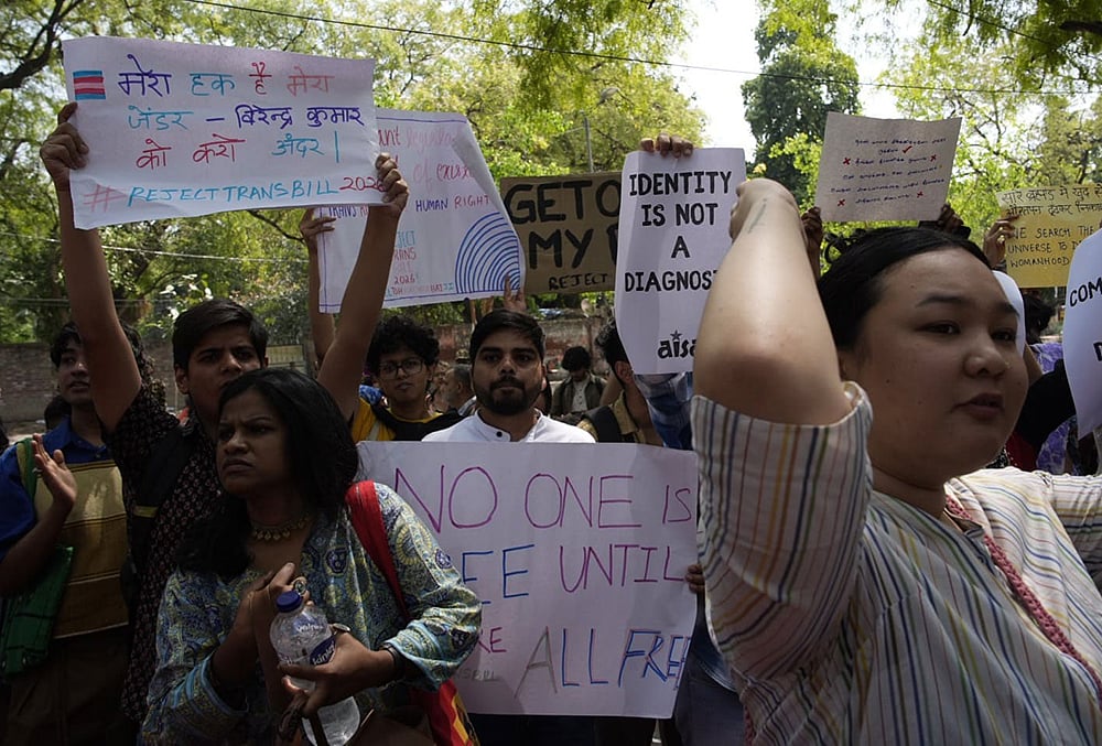 Protest against Transgender Bill in Delhi