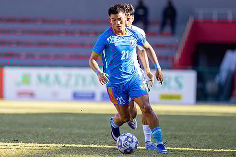 Yaipharemba Chingakham in action against Pakistan  SAFF U20 Championships 2026.