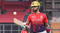 | Photo: RCB via PTI : Royal Challengers Bengaluru's Virat Kohli during a practice session ahead of the Indian Premier League (IPL) 2026, at the M Chinnaswamy Stadium, in Bengaluru, Karnataka. 