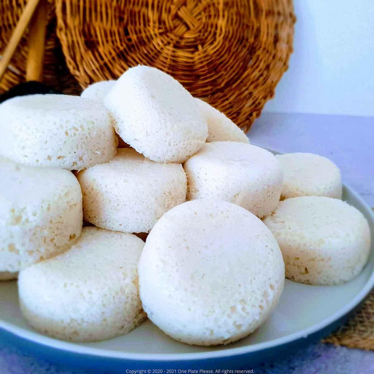 Traditional Goan Sannas (steamed rice cakes)