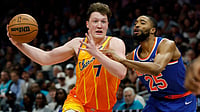 Charlotte 114-103 New York, NBA: Kon Knueppel Sets Three-Pointer Record En Route Hornets' Win AP : Charlotte Hornets guard Kon Knueppel (7) drives against New York Knicks guard Mikal Bridges during the second half of an NBA basketball game in Charlotte, N.C.