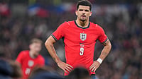 AP/Alastair Grant : England's Dominic Solanke stands on the pitch during the international friendly soccer match.