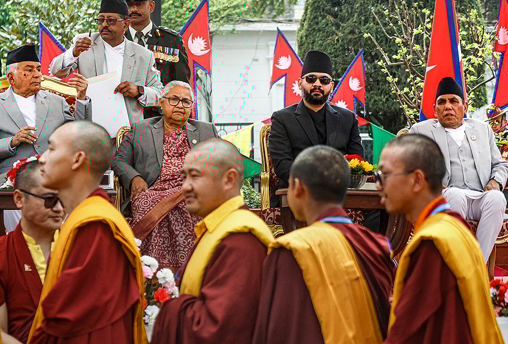 Balendra Shahs swearing-in ceremony