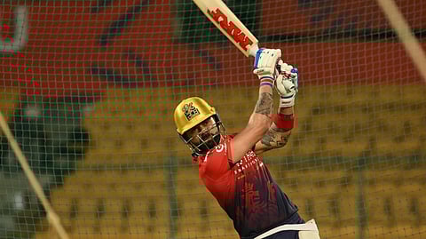 Virat Kohli trains ahead of the IPL 2026 opener.