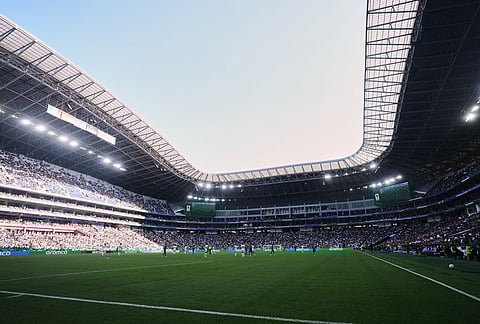 A general view of play during a World Cup playoff semifinal soccer match between Bolivia and Suriname in Monterrey, Mexico.