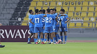 Photo: AIFF : File photo of the India U23 national team. 