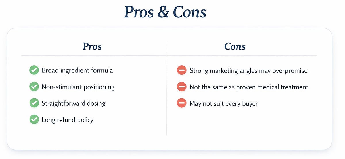 Pros and cons list for Paratoxil supplement