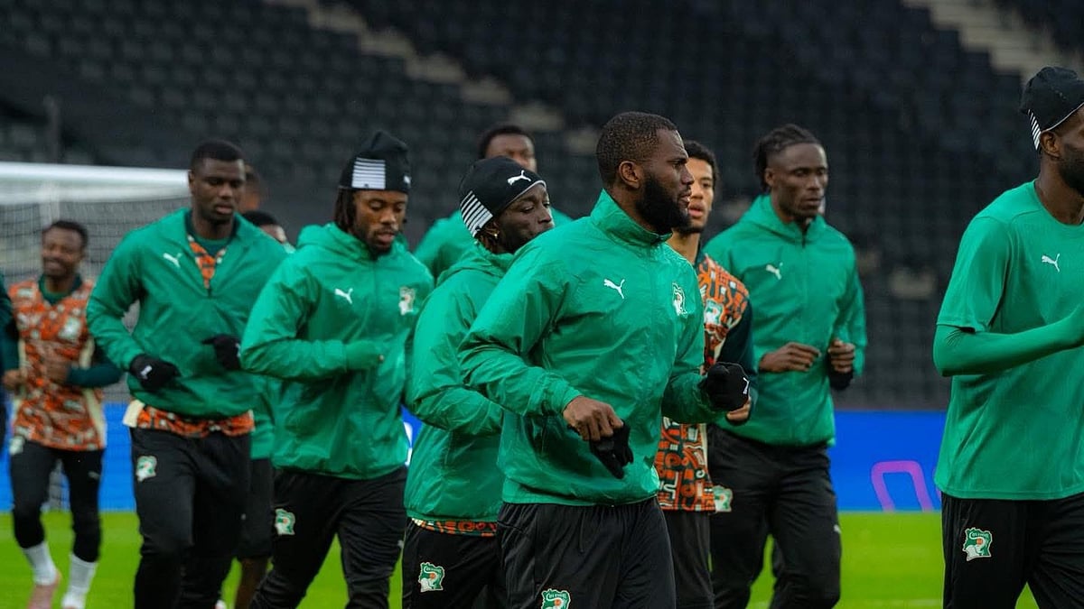 Ivory Coast players train ahead of their face-off with South Korea in Stadium MK. - Photo: X/Cote d'Ivoire