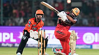AP Photo/Aijaz Rahi : Royal Challengers Bengaluru's Devdutt Padikkal plays a shot during the Indian Premier League cricket match between Royal Challengers Bengaluru and Sunrisers Hyderabad in Bengaluru, India, Saturday, March 28, 2026. 