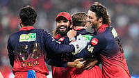 RCB Vs SRH, IPL 2026: Phil Salt's Stunning One-Handed Catch Robs Ishan Kishan Of Hundred - Watch AP : Royal Challengers Bengaluru's Phil Salt, second right, back to the camera, celebrates with teammates after taking the catch to dismiss Sunrisers Hyderabad's captain Ishan Kishan during their Indian Premier League match.