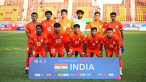 Photo: AIFF : File photo of the India U-23 men's football team.