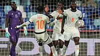 South Korea Vs Ivory Coast LIVE Streaming, International Friendly, Preview, Head-To-Head, Where To Watch Today’s Match | Photo: AP/Themba Hadebe : Ivory Coast players celebrate after Jean-Philippe Krasso scores during the Africa Cup of Nations group F soccer match between Gabon and Ivory Coast, in Marrakech, Morocco.