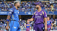 MI Vs KKR, IPL 2026: What Hardik Pandya, Ajinkya Rahane Said At The Toss In Mumbai IPL/X : Hardik Pandya and Ajinkya Rahane at MI vs KKR IPL 2026 match toss at Wankhede Stadium in Mumbai.