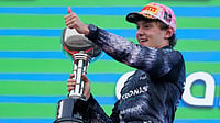 Japanese Grand Prix 2026: Kimi Antonelli Wins Again To Extend F1 Championship Lead | Photo: AP/Eugene Hoshiko : Mercedes driver Kimi Antonelli of Italy reacts on the podium after winning the Japanese Formula One Grand Prix at Suzuka in central Japan, Sunday, March 29, 2026.