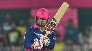 AP Photo : Rajasthan Royals' Vaibhav Sooryavanshi watches the ball after playing a shot during the Indian Premier League cricket match between Chennai Super Kings and Rajasthan Royals in Guwahati, India, Monday, March 30, 2026.