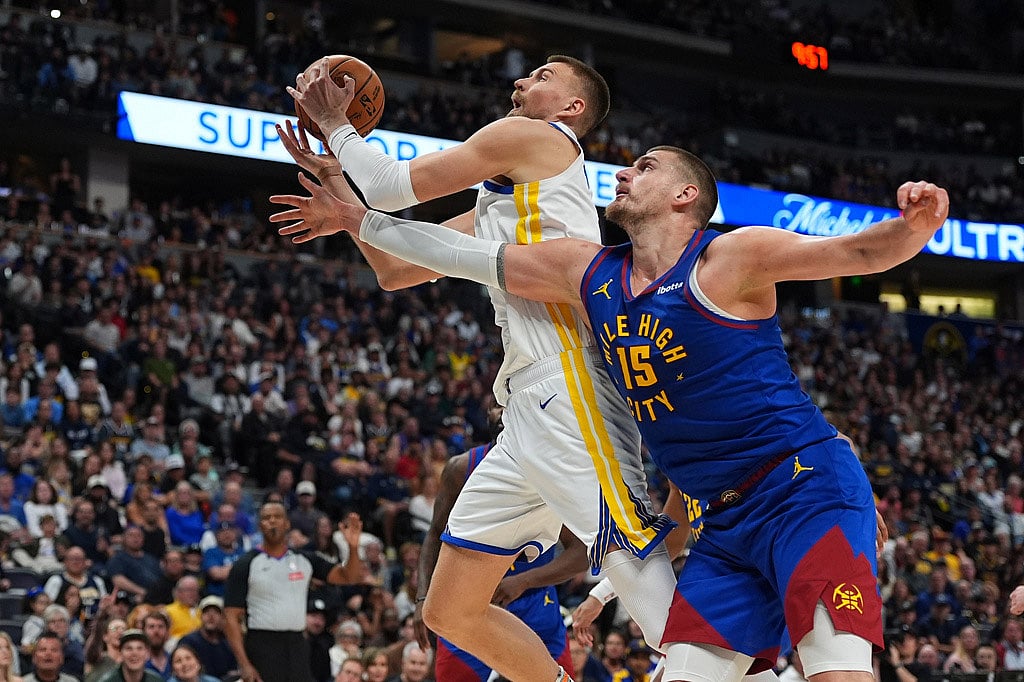 Denver Nuggets Vs Golden State Warriors NBA basketball-Kristaps Porziņģis