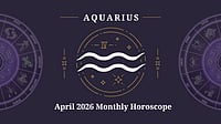 Aquarius April 2026 Horoscope: Innovative Career Steps, Financial Progress And Positive Social Connections Aquarius Monthly Horoscope for April 2026