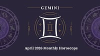 Gemini April 2026 Horoscope: Learning Opportunities, Career Focus, Financial Gains And Relationship Harmony Gemini Monthly Horoscope for April 2026