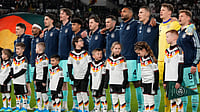 GER 0-0 GHA LIVE Score, FIFA International Friendly 2026: Kai Havertz Scores From The Spot In Stuttgart AP/Matthias Schrader : Team Germany sings the national anthem prior to an international friendly soccer match between Germany and Ghana in Stuttgart.
