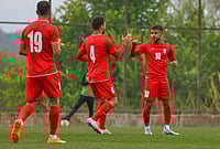 Iran 5-0 Costa Rica, International Friendly 2026: Team Melli Thrash Los Ticos In Dominant Display | Photo: AP/Riza Ozel : Iran's Mehdi Ghayedi, right, celebrates with teammates their side's fifth goal during a friendly soccer match between Iran and Costa Rica, in Antalya, southern Turkey.